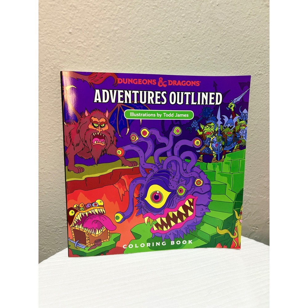 Dungeons & Dragons Adventures Outlined Coloring Book Todd James 2018 D&D RPG